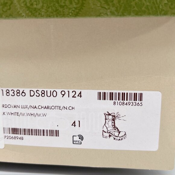 Gucci Marmont GG Interlock Embossed Lace Up Boots White Leather Platform EU 41 - Picture 13 of 13